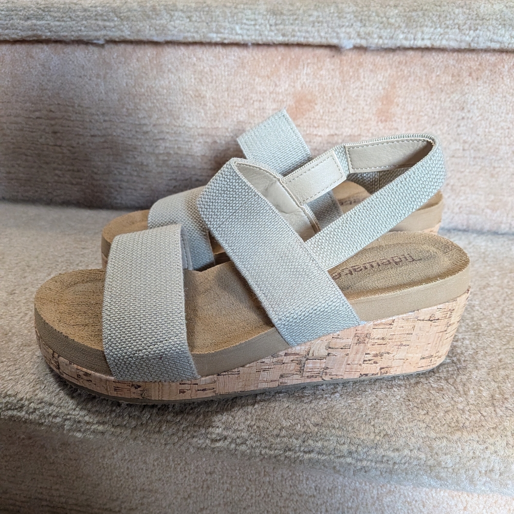 Stylish Gray Wedge Sandals